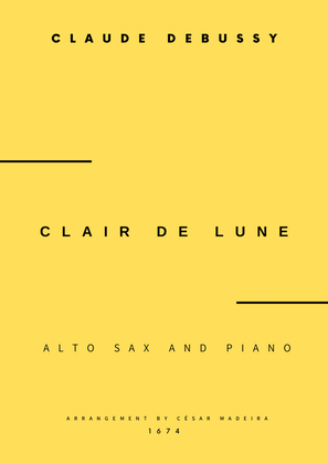 Clair de Lune by Debussy - Alto Sax and Piano (Full Score and Parts)