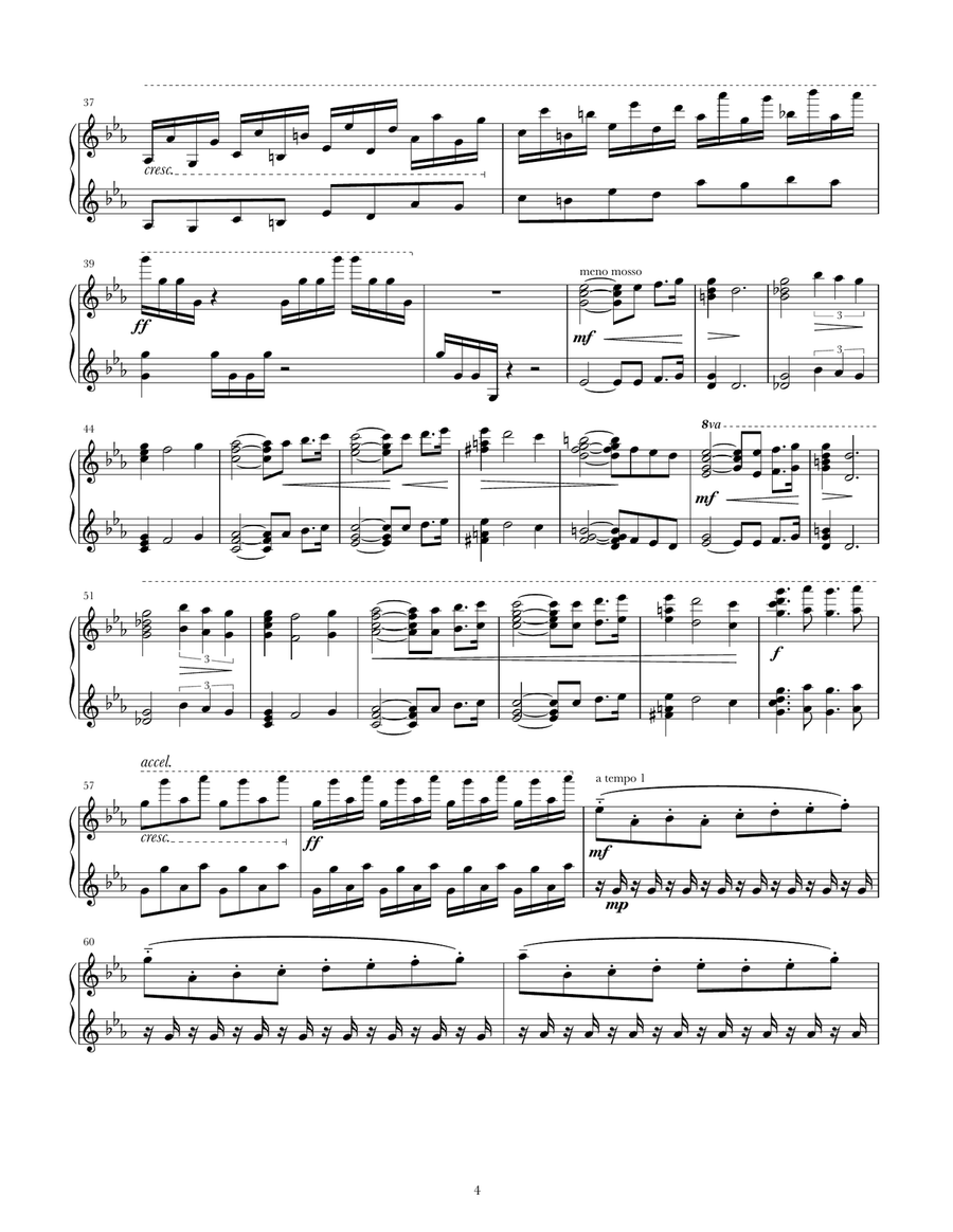 Ocean of Hope DUET for 4 hands Piano scores gallery preview page 5