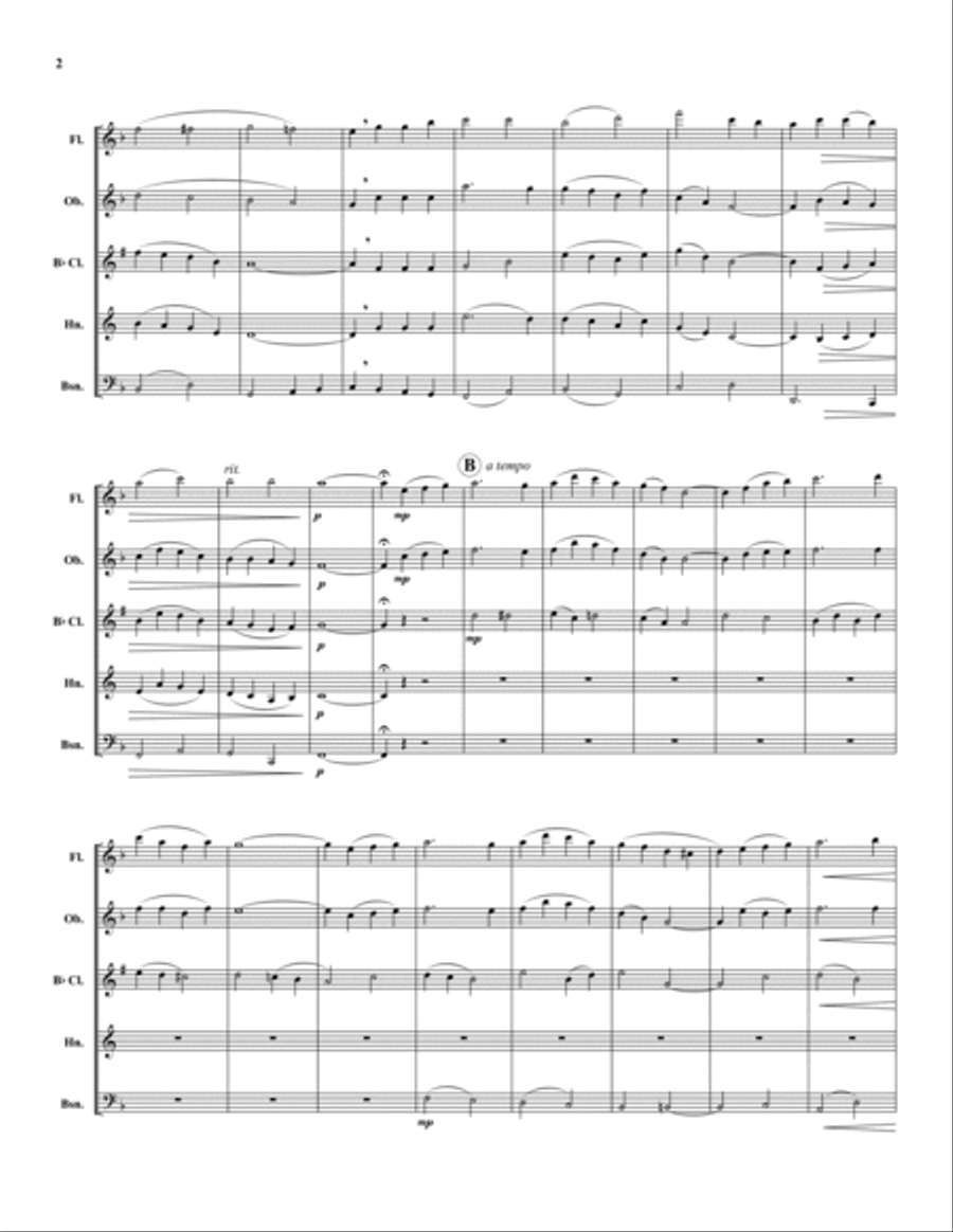 Danny Boy Danny Boy Woodwind Quintet scores gallery preview page 2