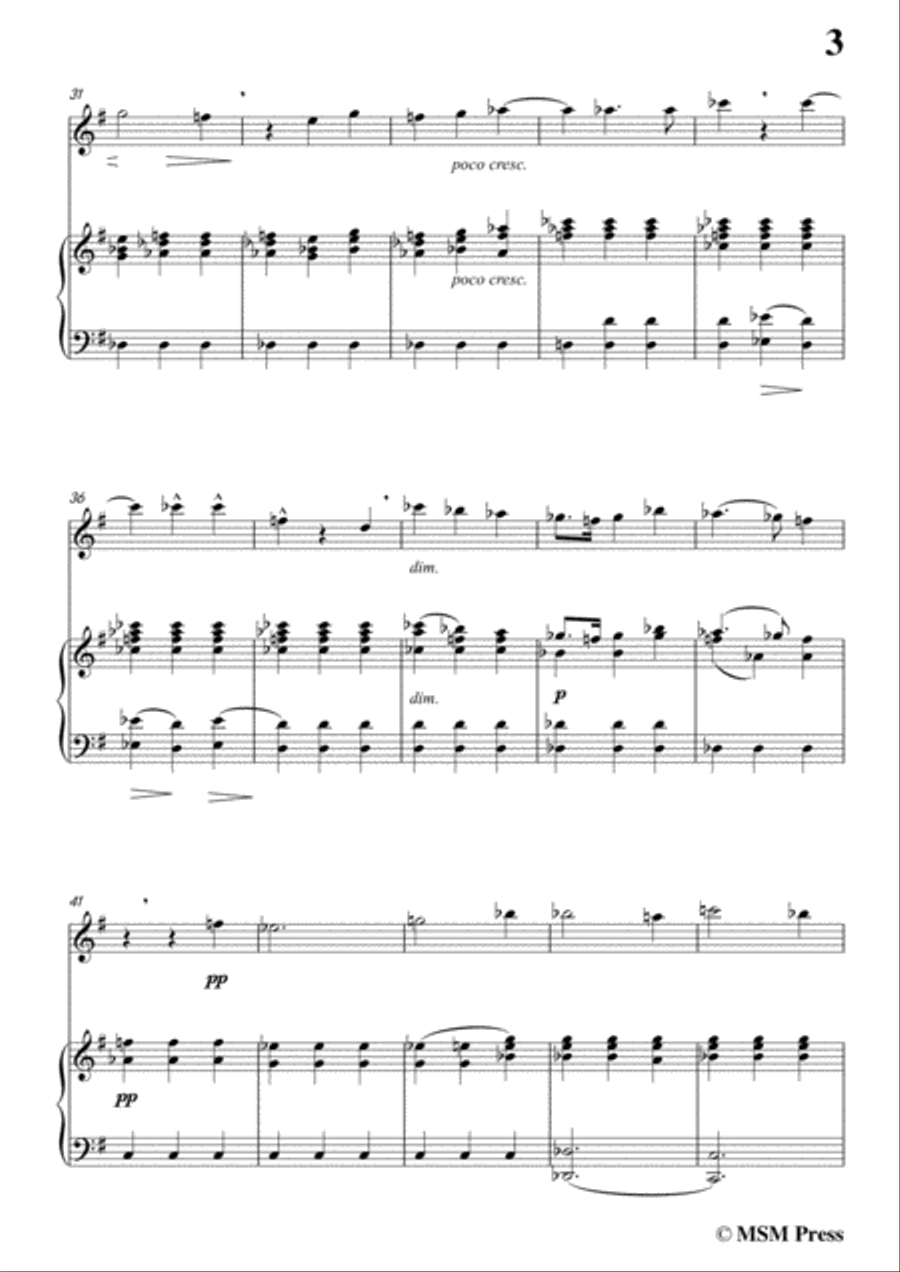 Berlioz-Au Cimetière,for Violin and Piano Voice scores gallery preview page 5