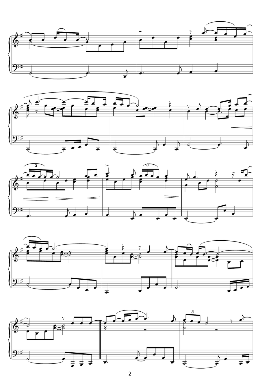 Songbird Piano Solo scores gallery preview page 2