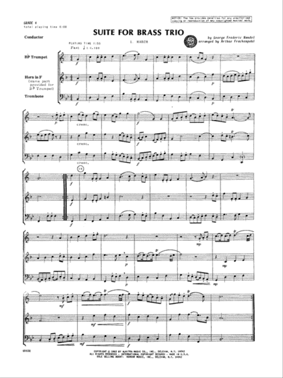 Suite For Brass Trio Brass Trio scores gallery preview page 2