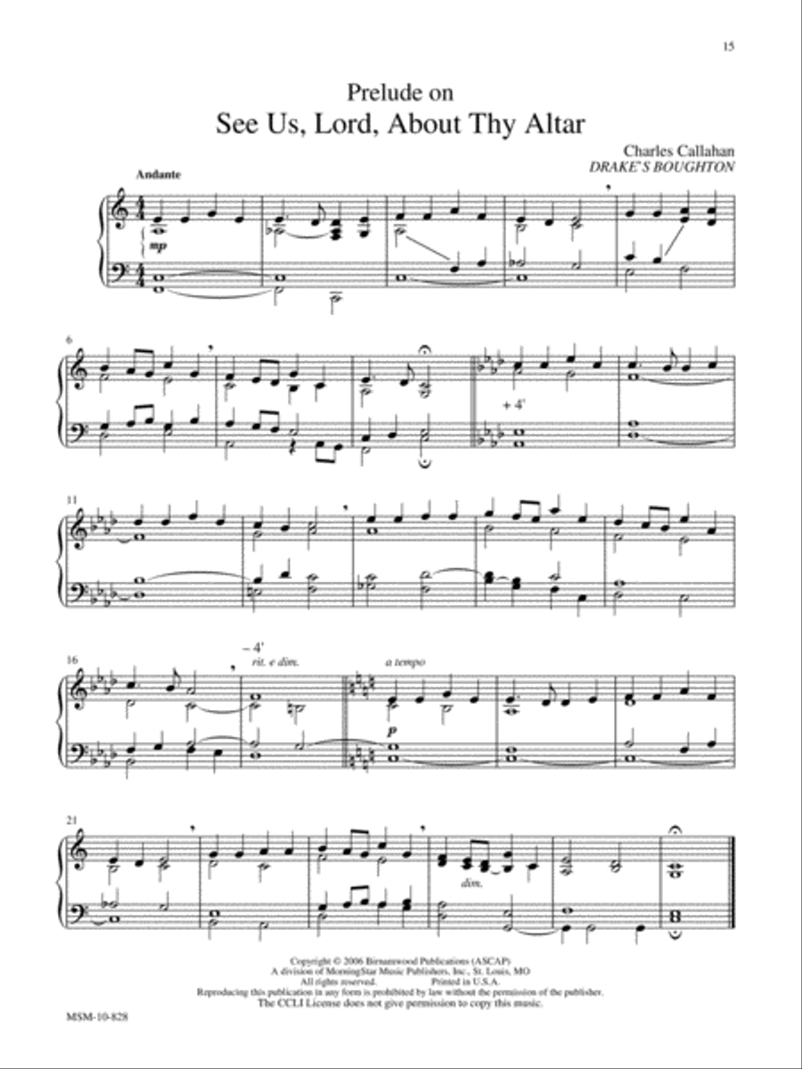 Prelude on See Us, Lord, About Thy Altar Organ scores gallery preview page 1