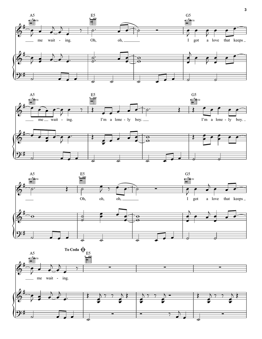 Lonely Boy Lonely Boy Guitar scores gallery preview page 3