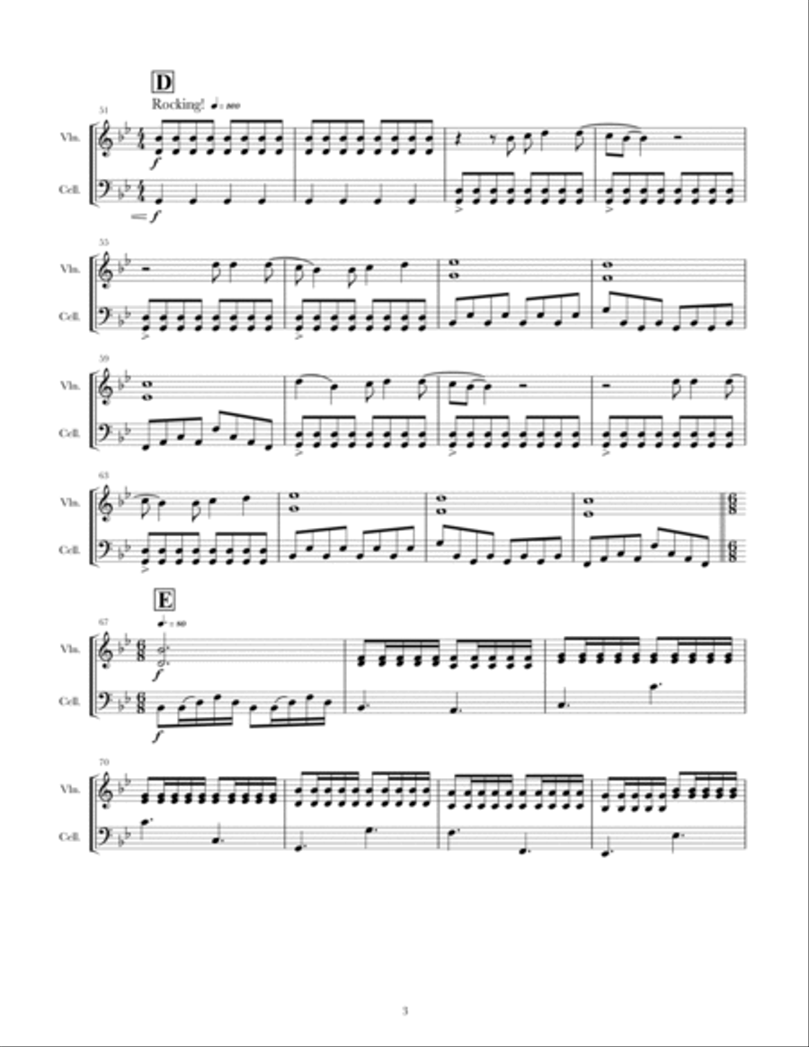 Hopeless Wanderer String Duet scores gallery preview page 3