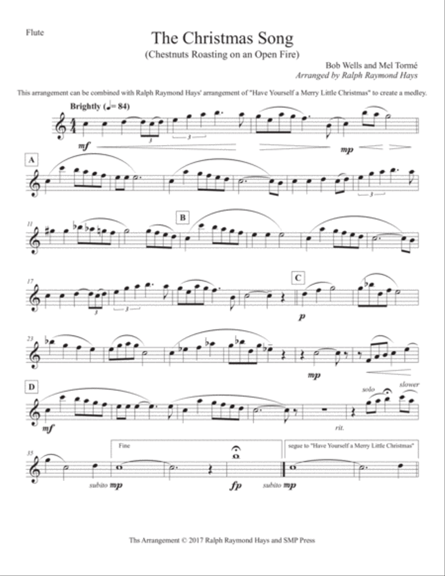 The Christmas Song (Chestnuts Roasting On An Open Fire) Woodwind Quintet scores gallery preview page 4