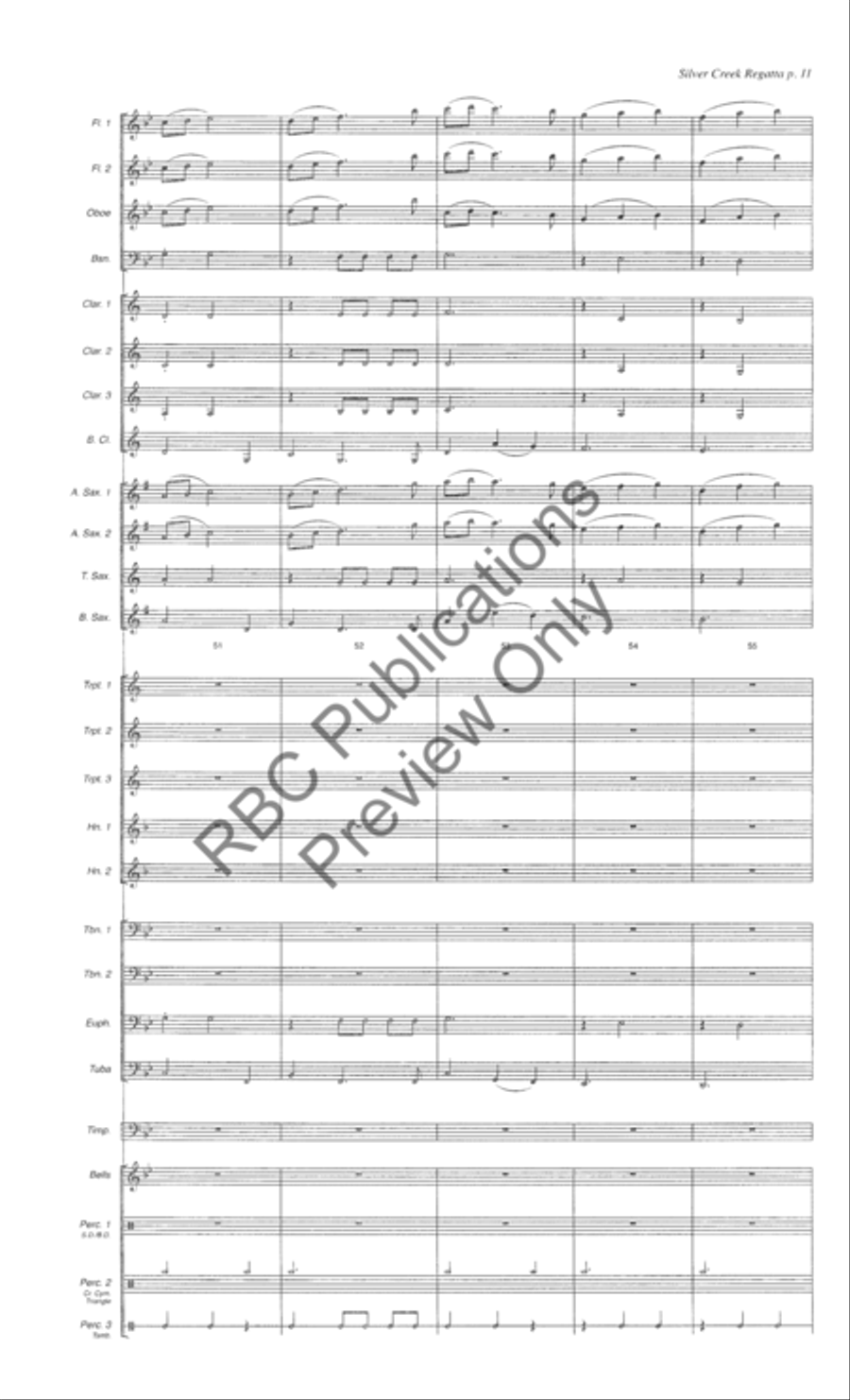 Silver Creek Regatta Concert Band scores gallery preview page 14