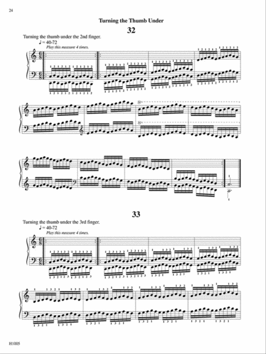 Hanon -- The Virtuoso Pianist, Part II - Scales and Arpeggios Piano Method scores gallery preview page 4