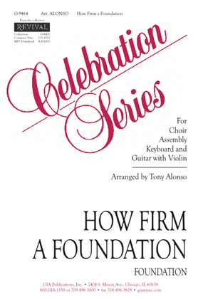 Book cover for How Firm a Foundation - Instrument edition