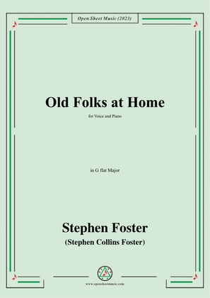Book cover for S. Foster-Old Folks at Home,in G flat Major