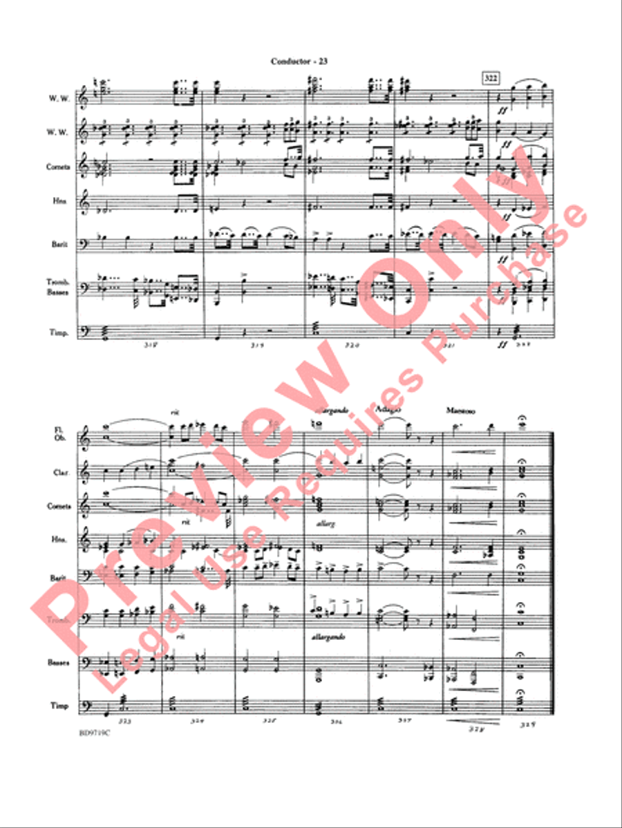 Manzoni Requiem (Excerpts) Concert Band scores gallery preview page 25