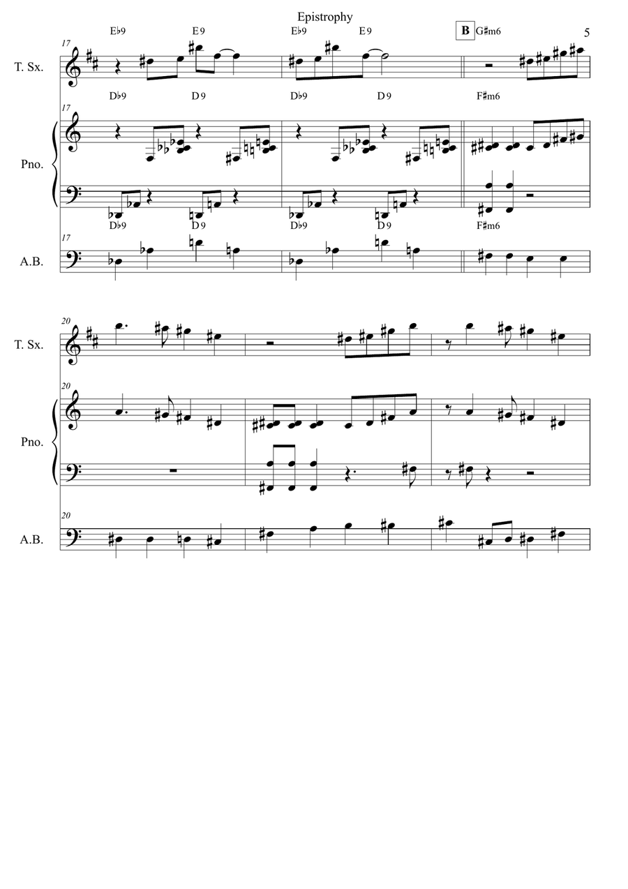 Epistrophy Epistrophy Small Ensemble scores gallery preview page 5