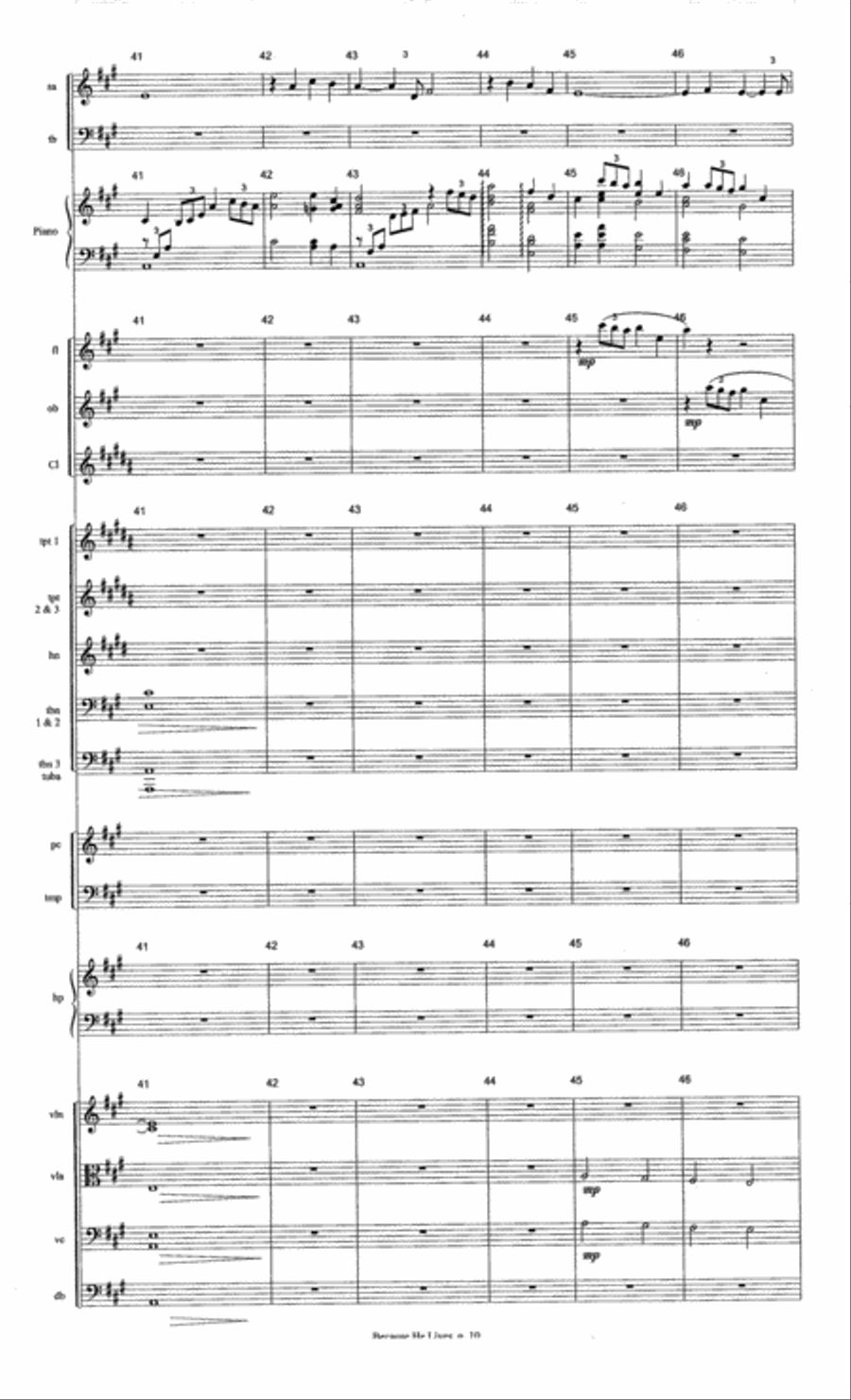 Because He Lives Because He Lives Choir scores gallery preview page 11