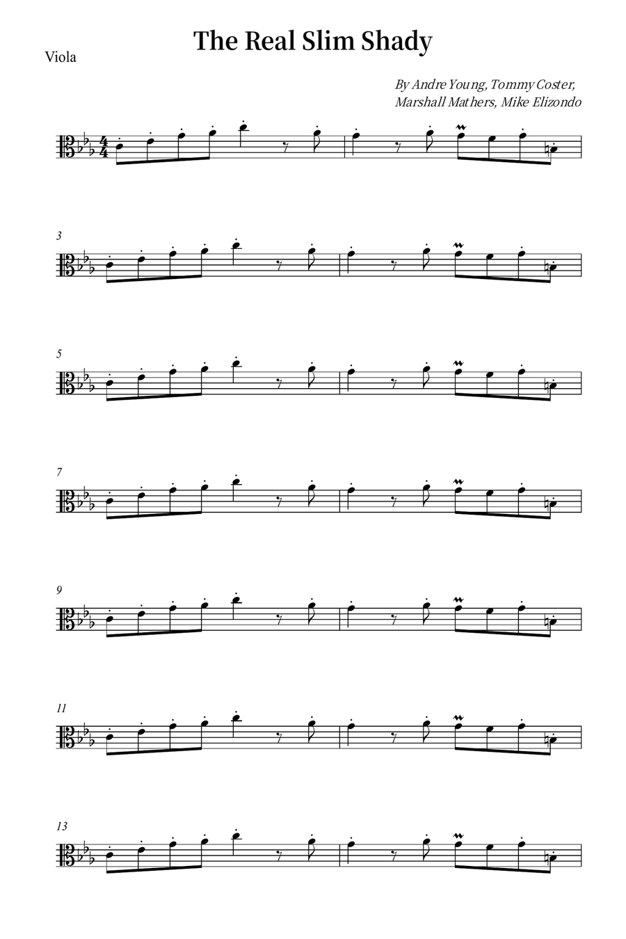 The Real Slim Shady The Real Slim Shady String Duet scores gallery preview page 6