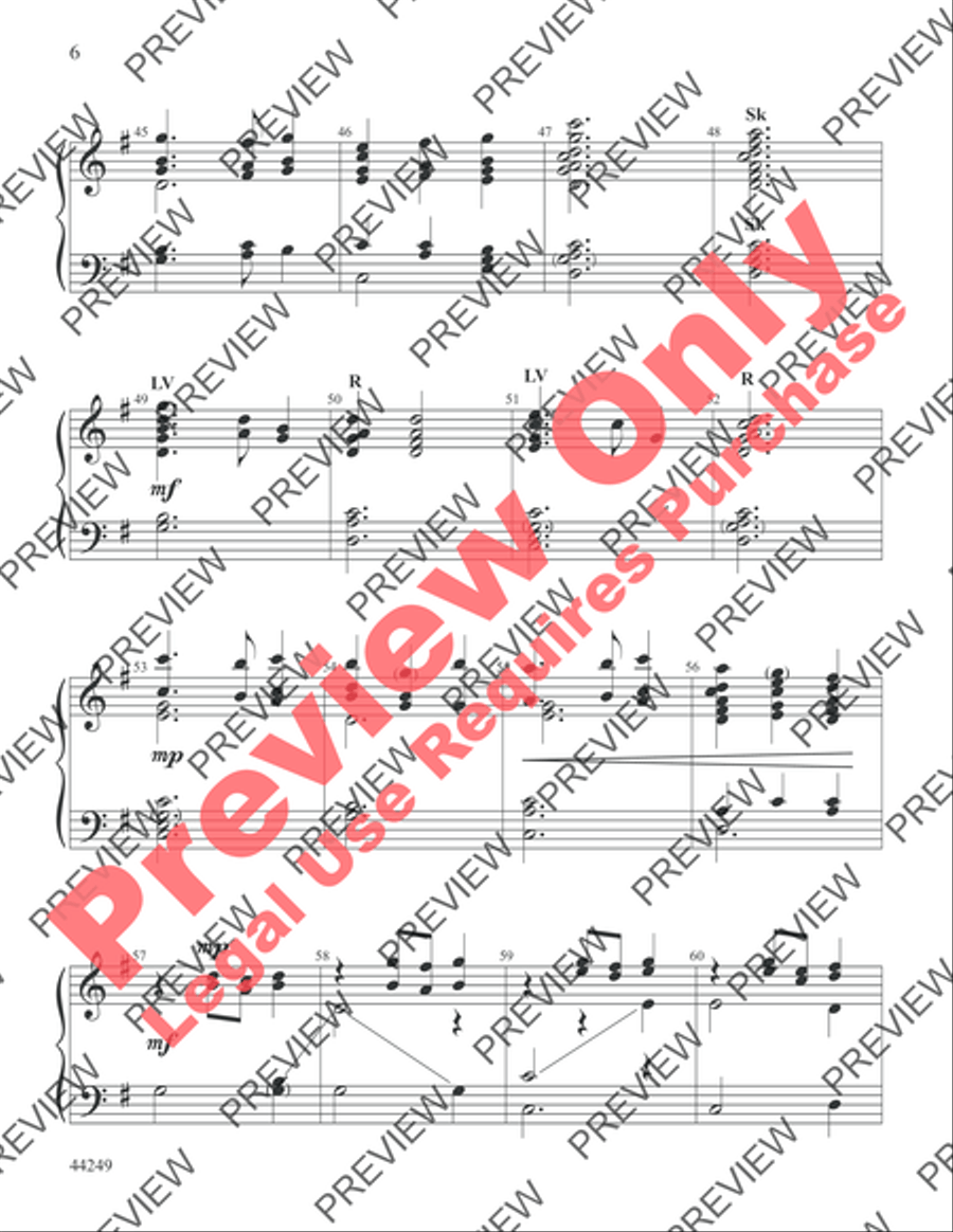 Variations on Easter Hymn Handbell Choir scores gallery preview page 6