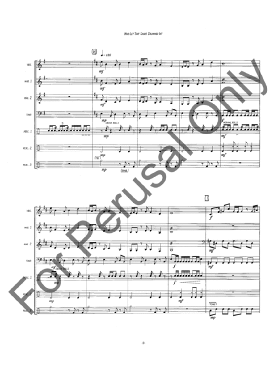 Who Let That Snare Drummer In? Snare Drum scores gallery preview page 11