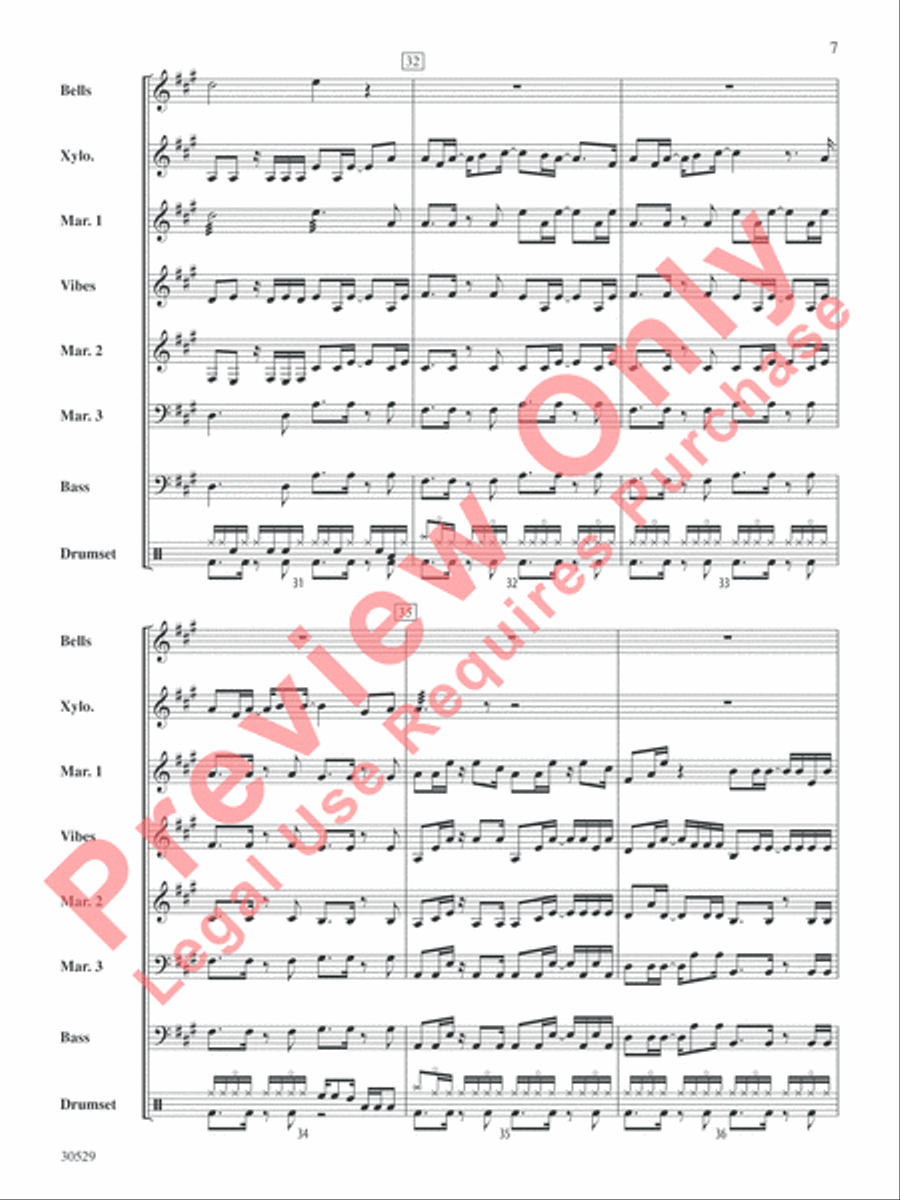 Good Riddance (Time of Your Life) Percussion Ensemble scores gallery preview page 8