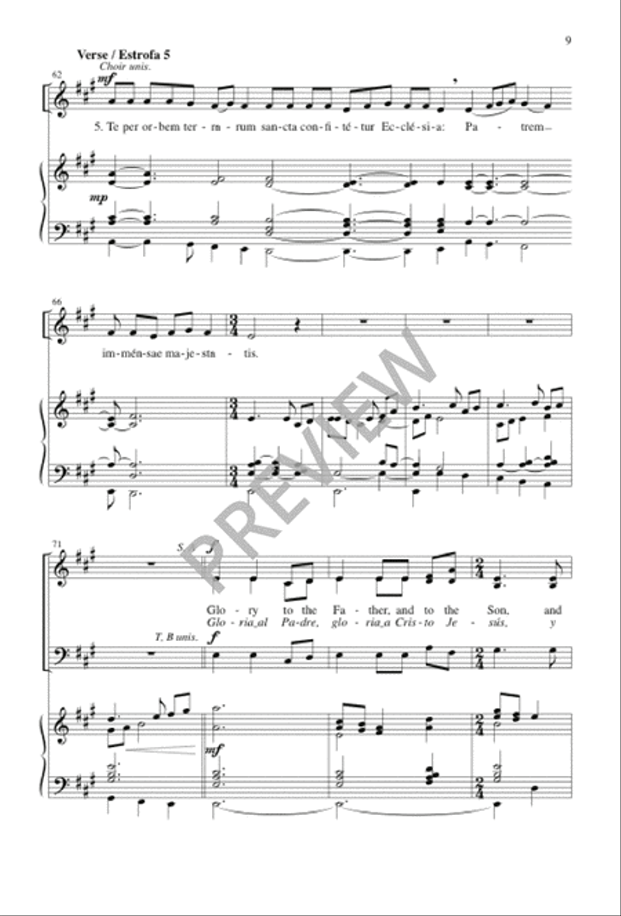 Look Kindly Now, O God, Our Shield / Mira a Tu Ungido, Tierno Dios 4-Part scores gallery preview page 9