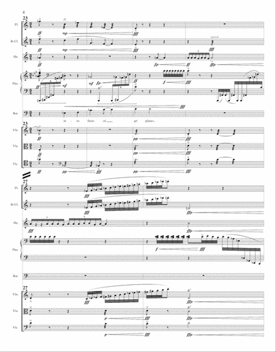 [Froom] Amichai Songs (Baritone and Mixed Ensemble) Large Ensemble scores gallery preview page 6