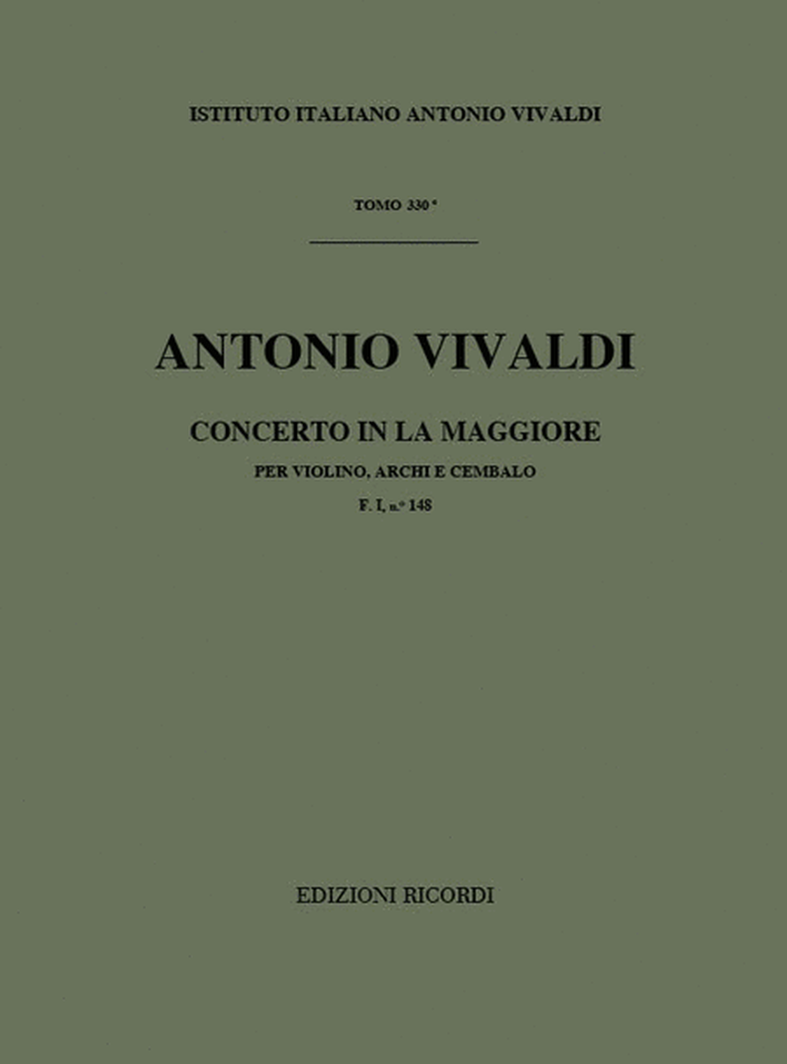 Concerto Per Violino, Archi E B.C.: In La Rv 341