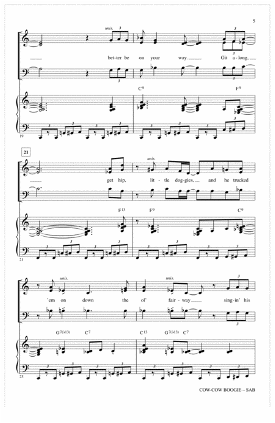 Cow-Cow Boogie 3-Part scores gallery preview page 4