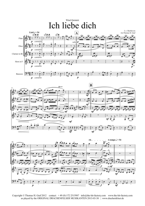 Ich liebe dich - Beethoven - Wind Quintet
