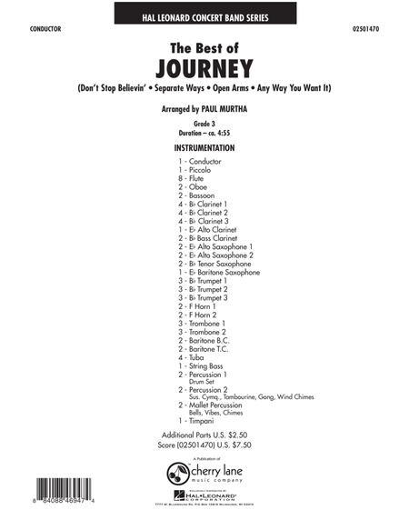 The Best Of Journey - Full Score