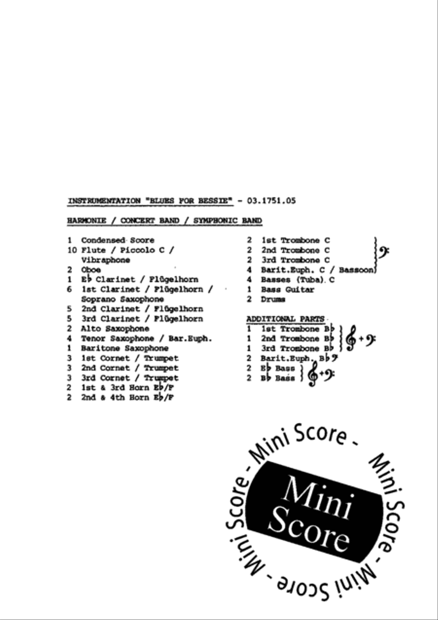 Blues for Bessie Blues for Bessie Big Band scores gallery preview page 3