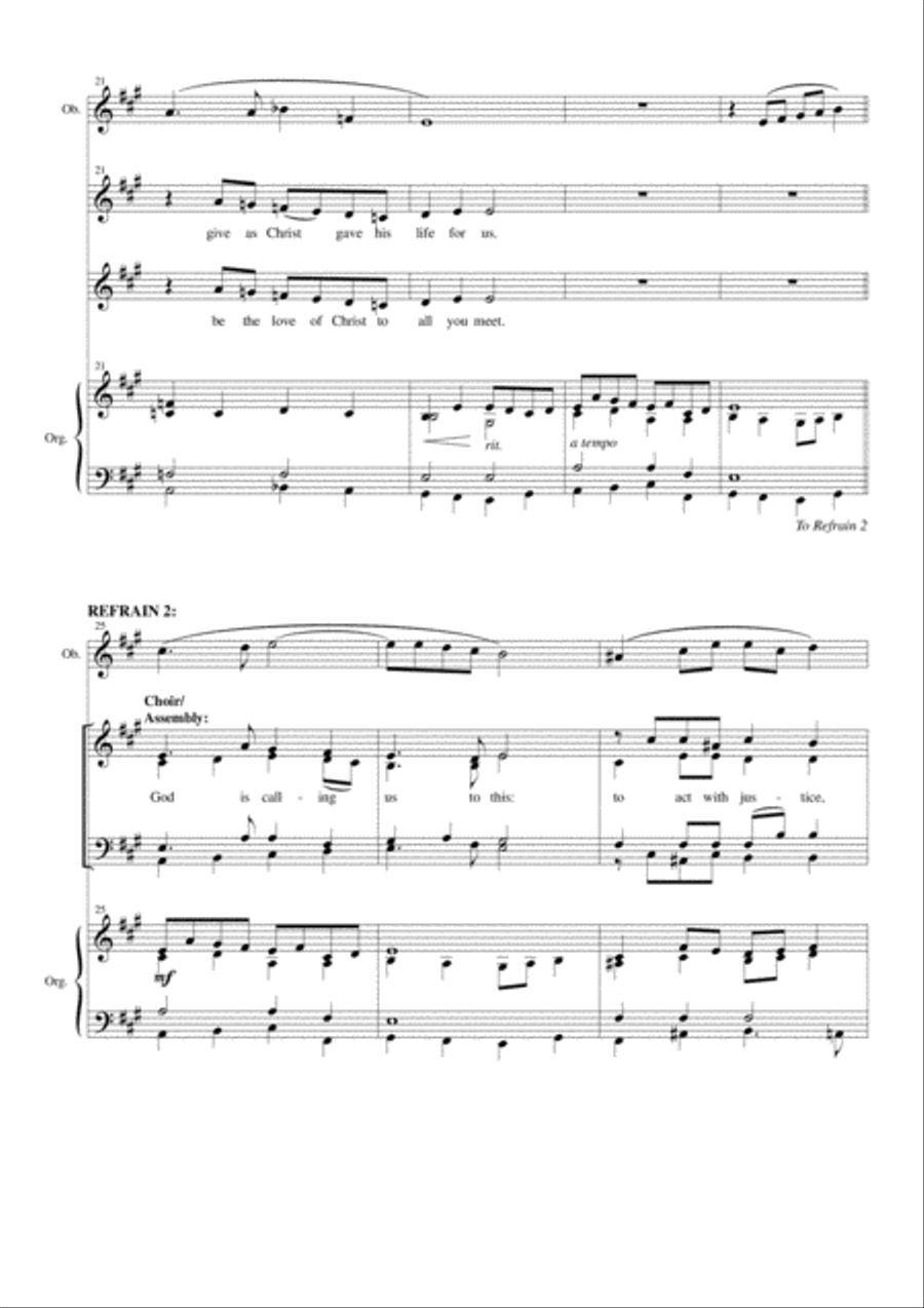 God is Calling Us 4-Part scores gallery preview page 4