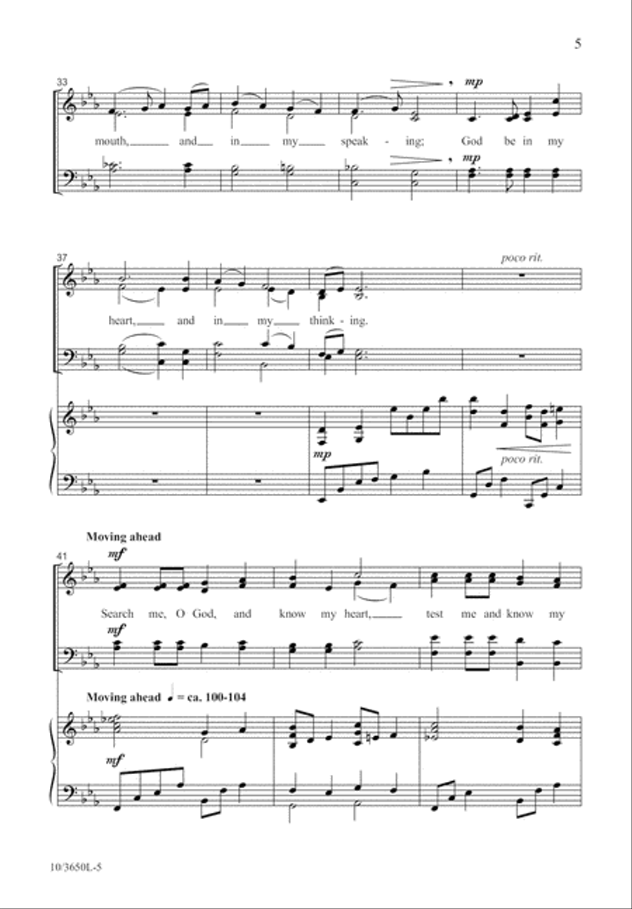 God Be in My Head 4-Part scores gallery preview page 6