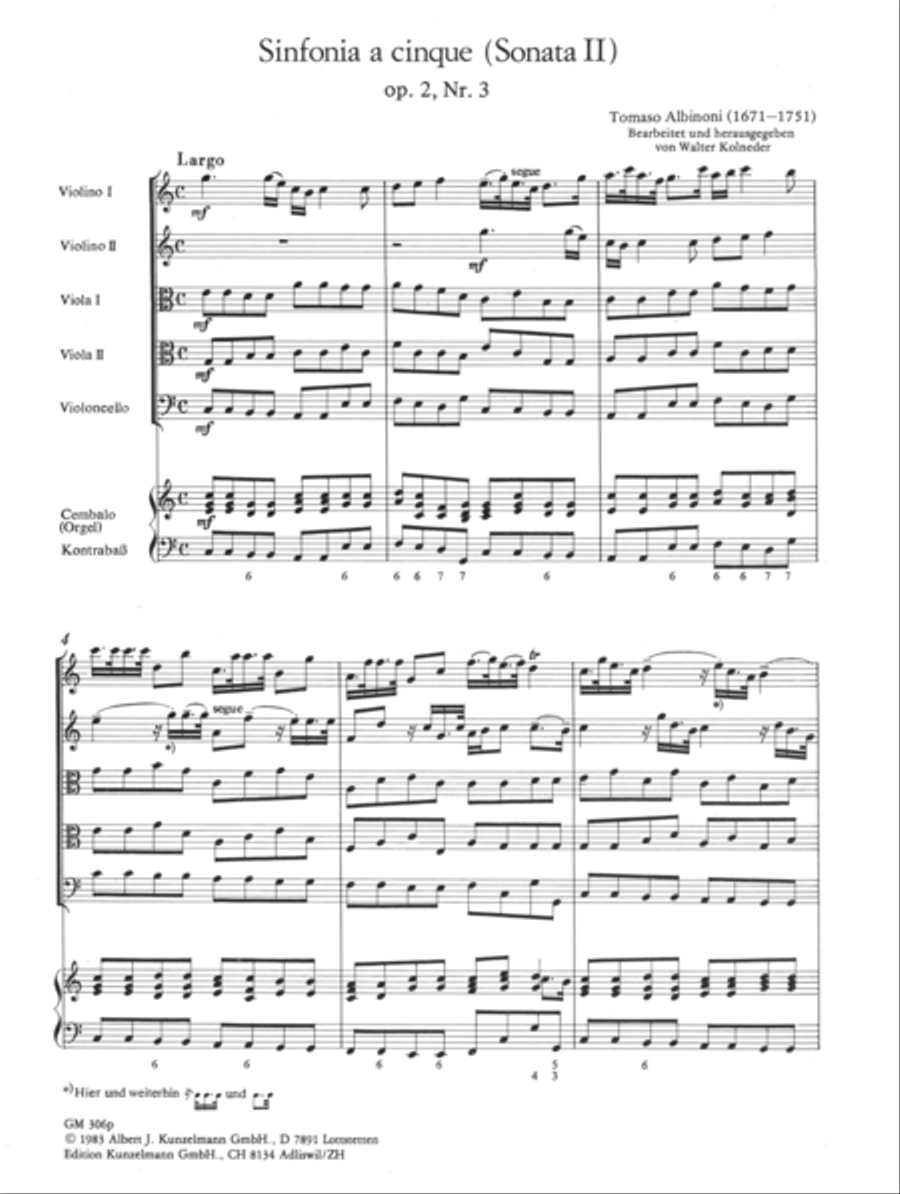 Sinfonia a cinque (Sonata 2) Op. 2/3 Score scores gallery preview page 2
