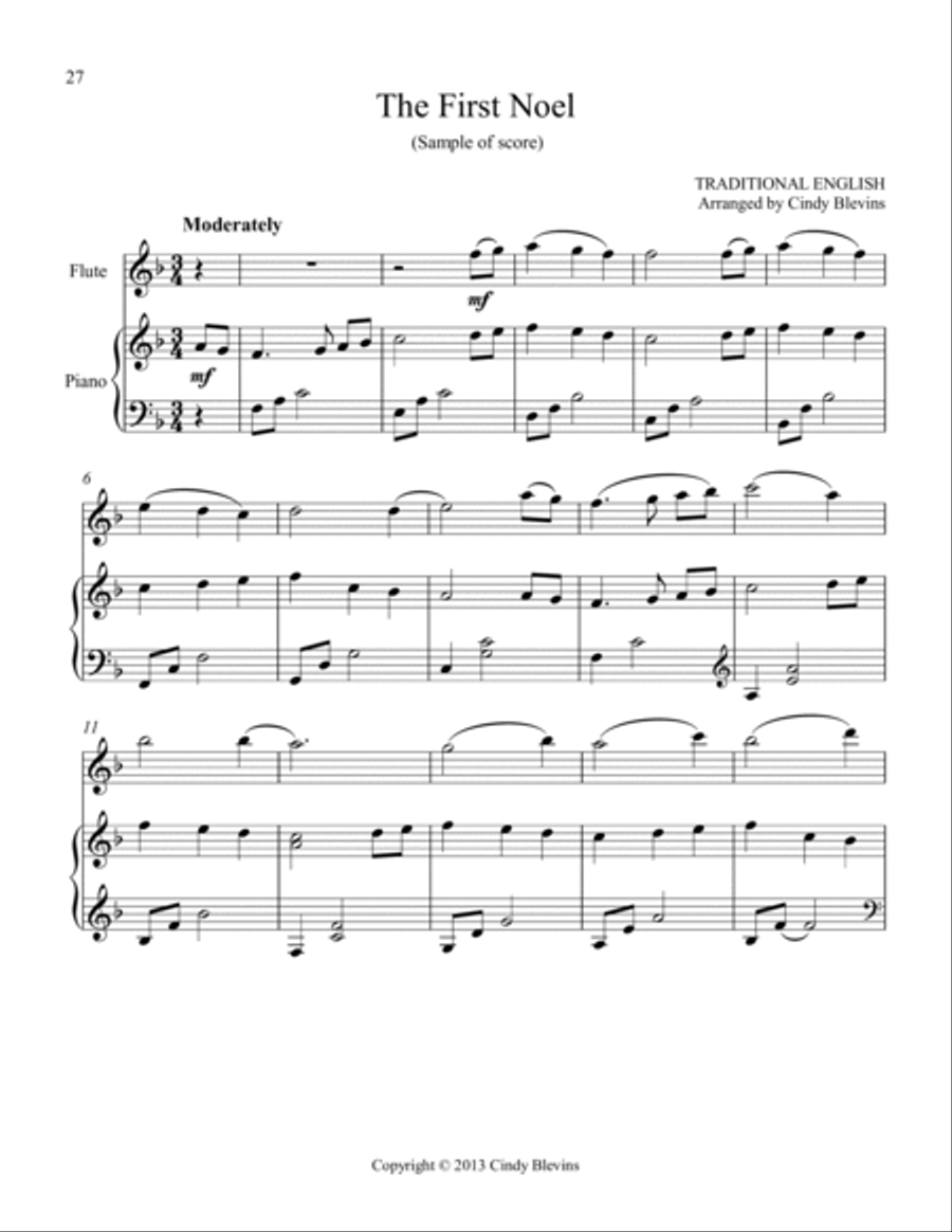 Piano and Flute, Christmas, Set 2 Flute Solo scores gallery preview page 6