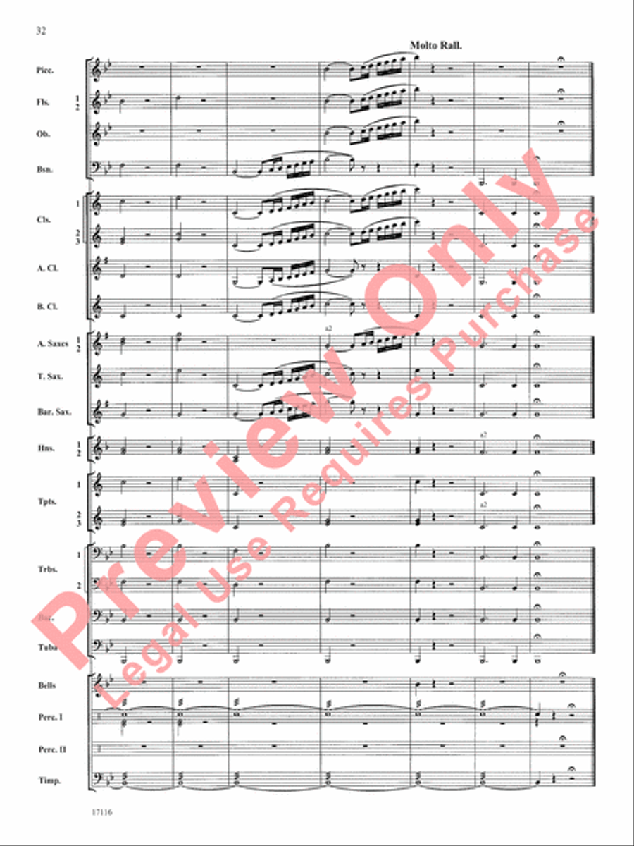 1812 Overture Concert Band scores gallery preview page 33