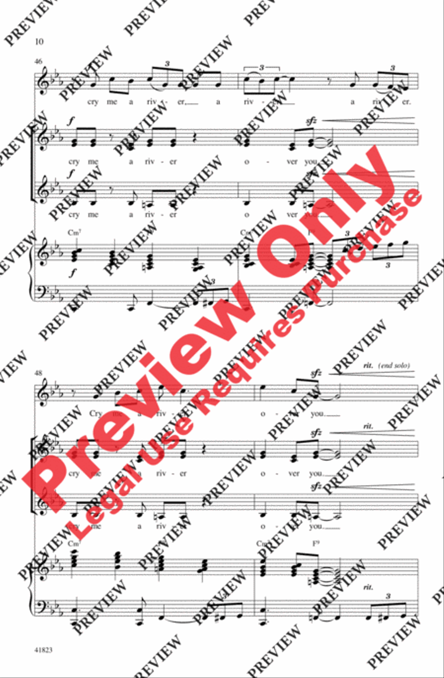 Cry Me a River Women's Choir scores gallery preview page 10