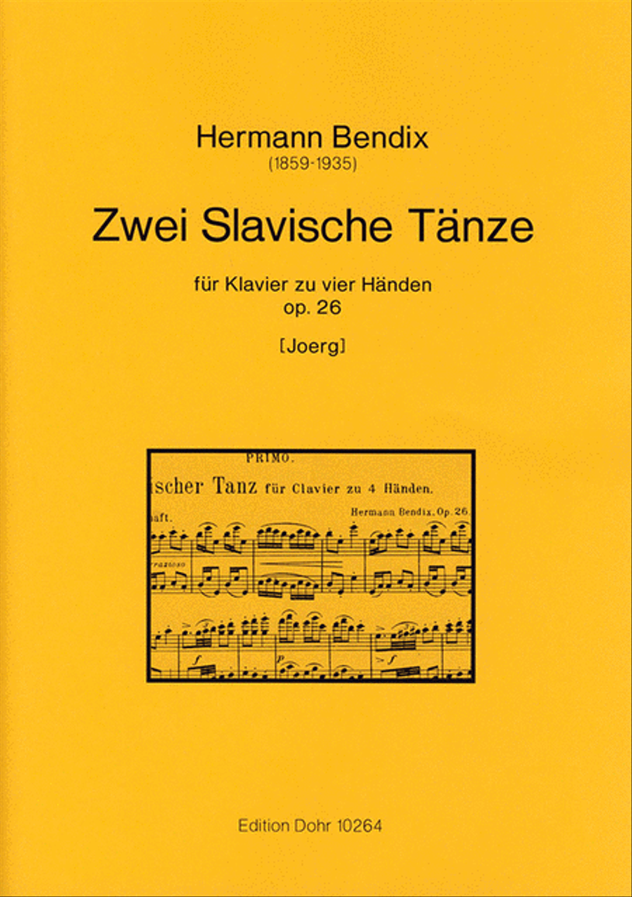 Zwei Slavische Tänze für Klavier zu vier Händen op. 26