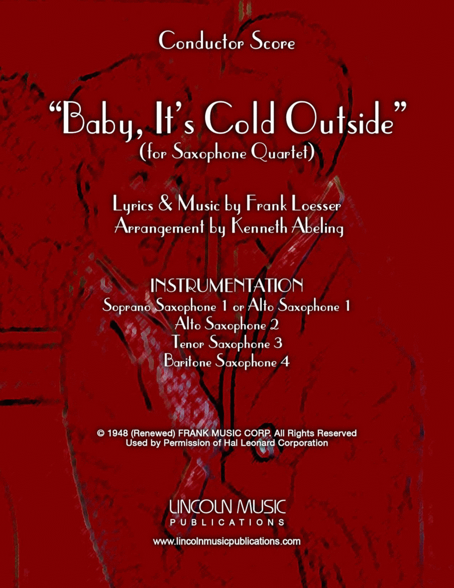 Baby, It's Cold Outside Saxophone Quartet scores gallery preview page 1