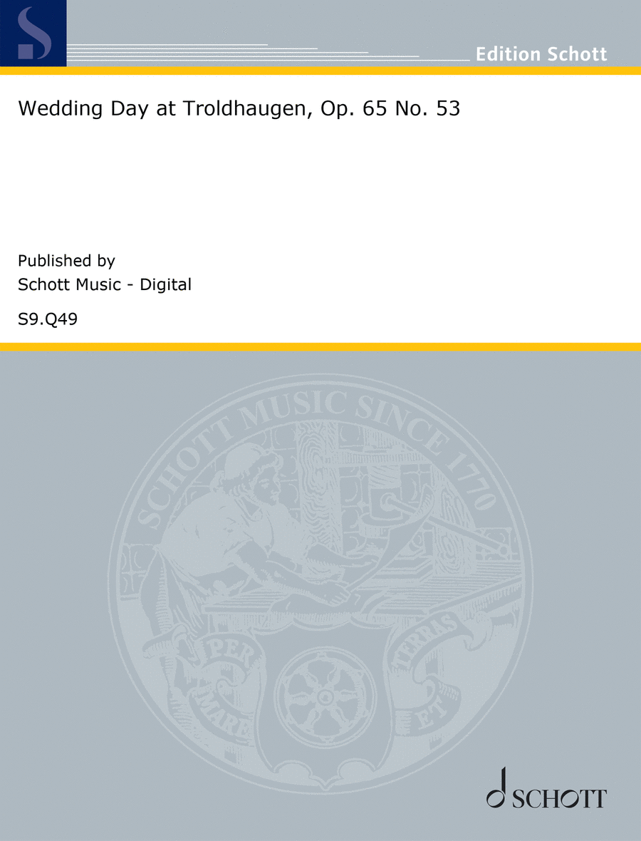 Wedding Day at Troldhaugen, Op. 65 No. 53 Piano Solo scores gallery preview page 1