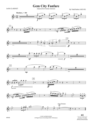 Gem City Fanfare: 1st B-flat Clarinet
