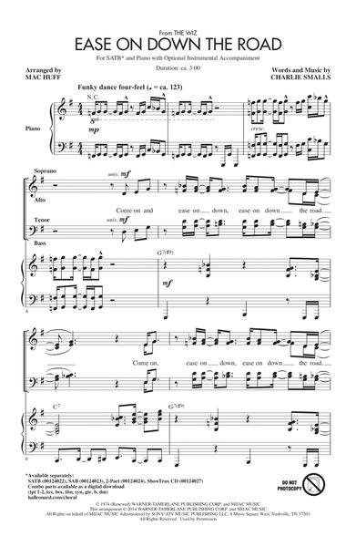 Ease On Down The Road by Mac Huff 4-Part - Digital Sheet Music