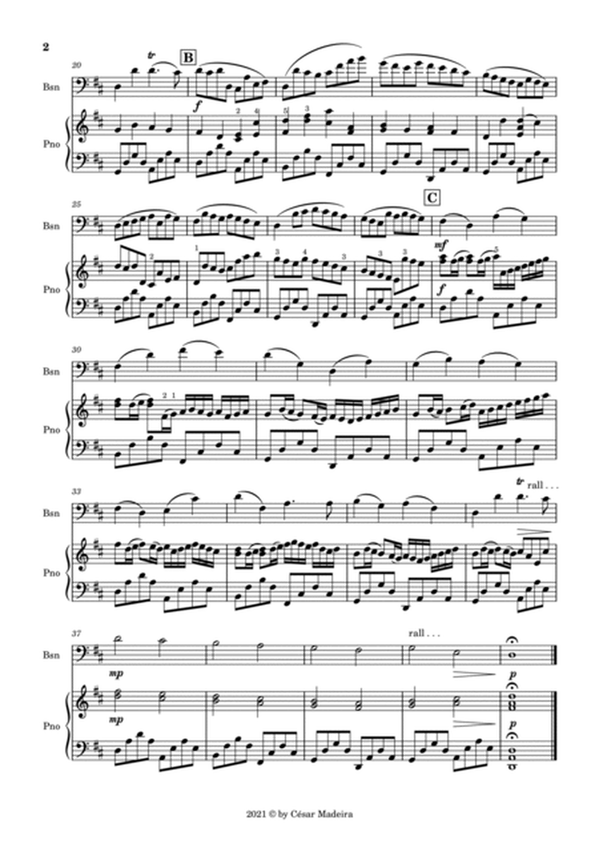 Pachelbel's Canon in D - Bassoon and Piano - Simple Version (Full Score and Parts) image number null