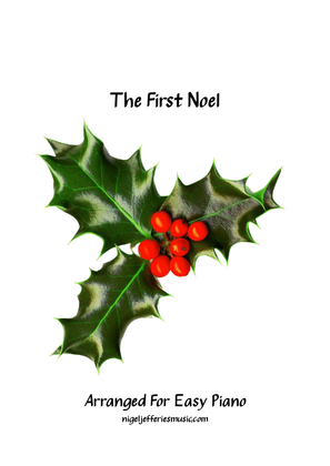 Book cover for The First Noel arranged for easy piano