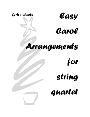 Book cover for Forty-five Carols for quartets - Lyrics sheets