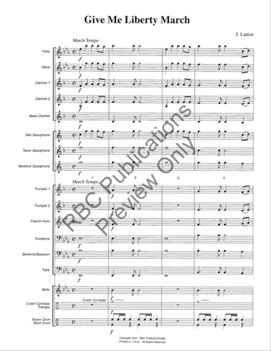 Give Me Liberty March Give Me Liberty March Concert Band scores gallery preview page 4