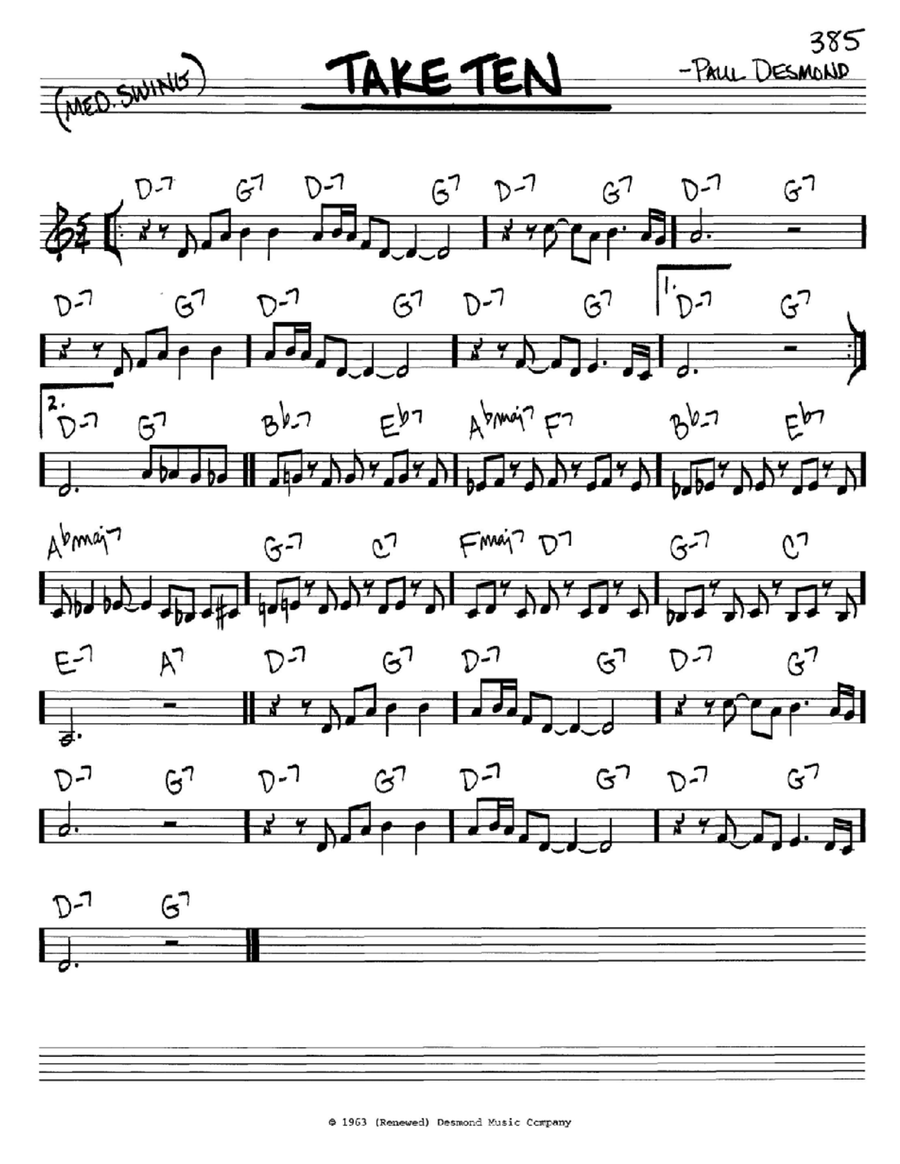 Take Ten Piano scores gallery preview page 1