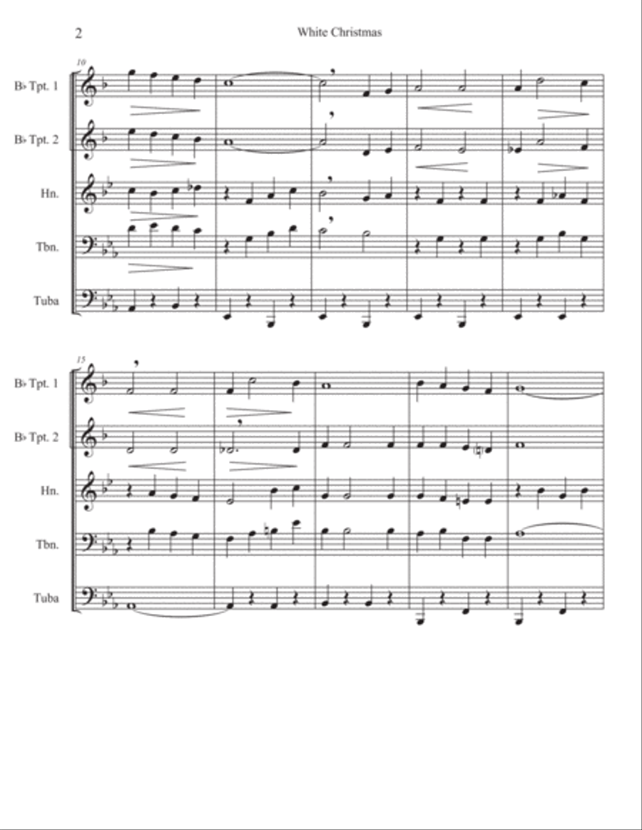 White Christmas Brass Quintet scores gallery preview page 3
