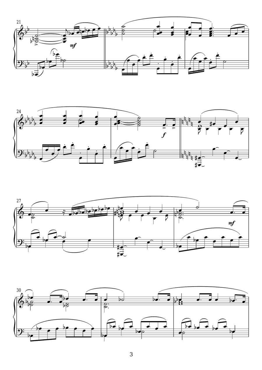 Piece Breve Sur Le Nom D'Albert Roussel Piano Solo scores gallery preview page 3