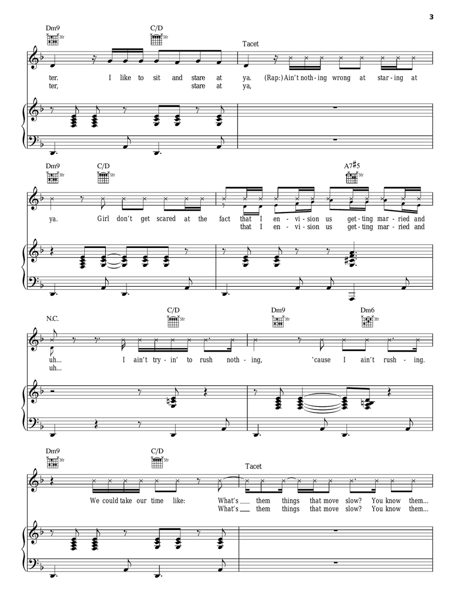 Sexy Piano, Vocal, Guitar scores gallery preview page 3