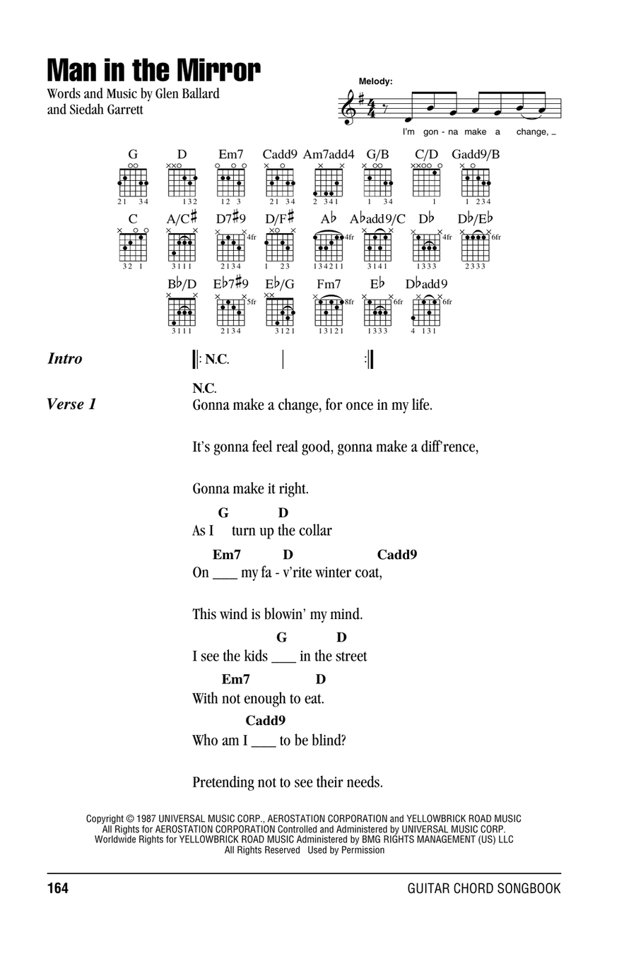 Man In The Mirror Acoustic Guitar scores gallery preview page 1