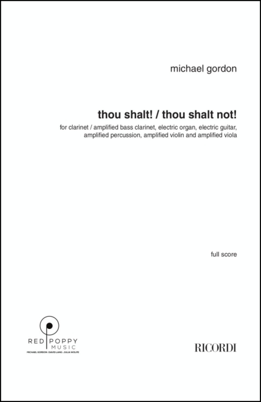 Thou Shalt!/Thou Shalt Not!