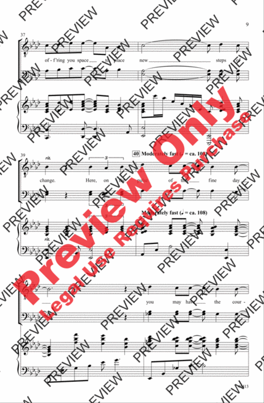 On the Pulse of Morning Men's Choir scores gallery preview page 9